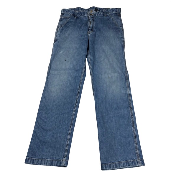 Carhartt Other - Carhartt Carpenter Jeans Mens 36x32 Blue Relaxed Fit Utility Denim Work Pants